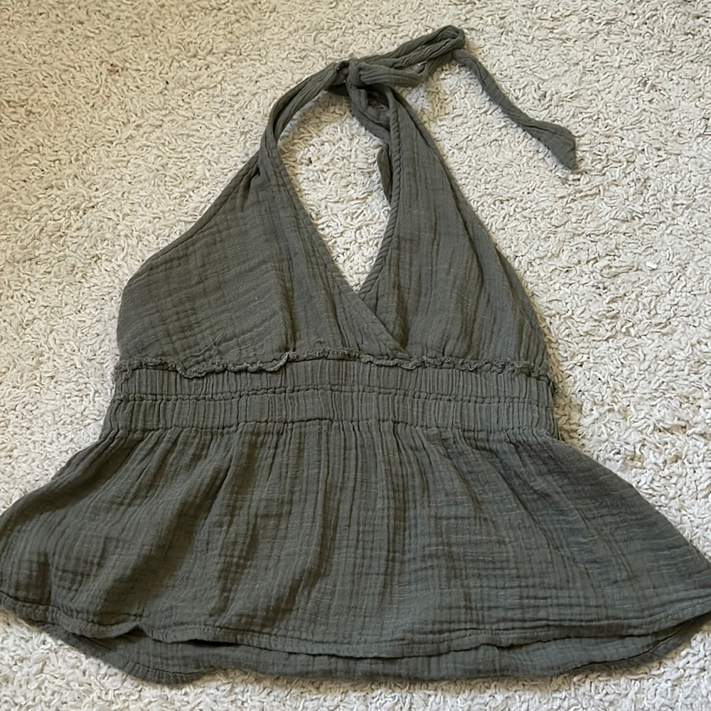 Green tie top